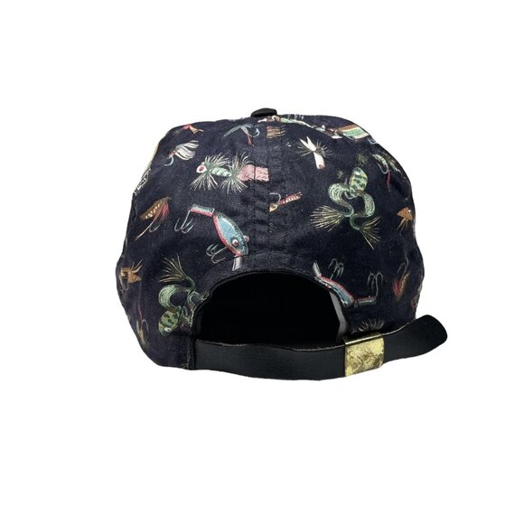 Vintage Fishing Hat Adjustable Strap Back “Through His Fly” Tackle Hat Red River - Picture 5 of 8